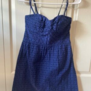 American Eagle Outfitters Royal Blue Smocked Top